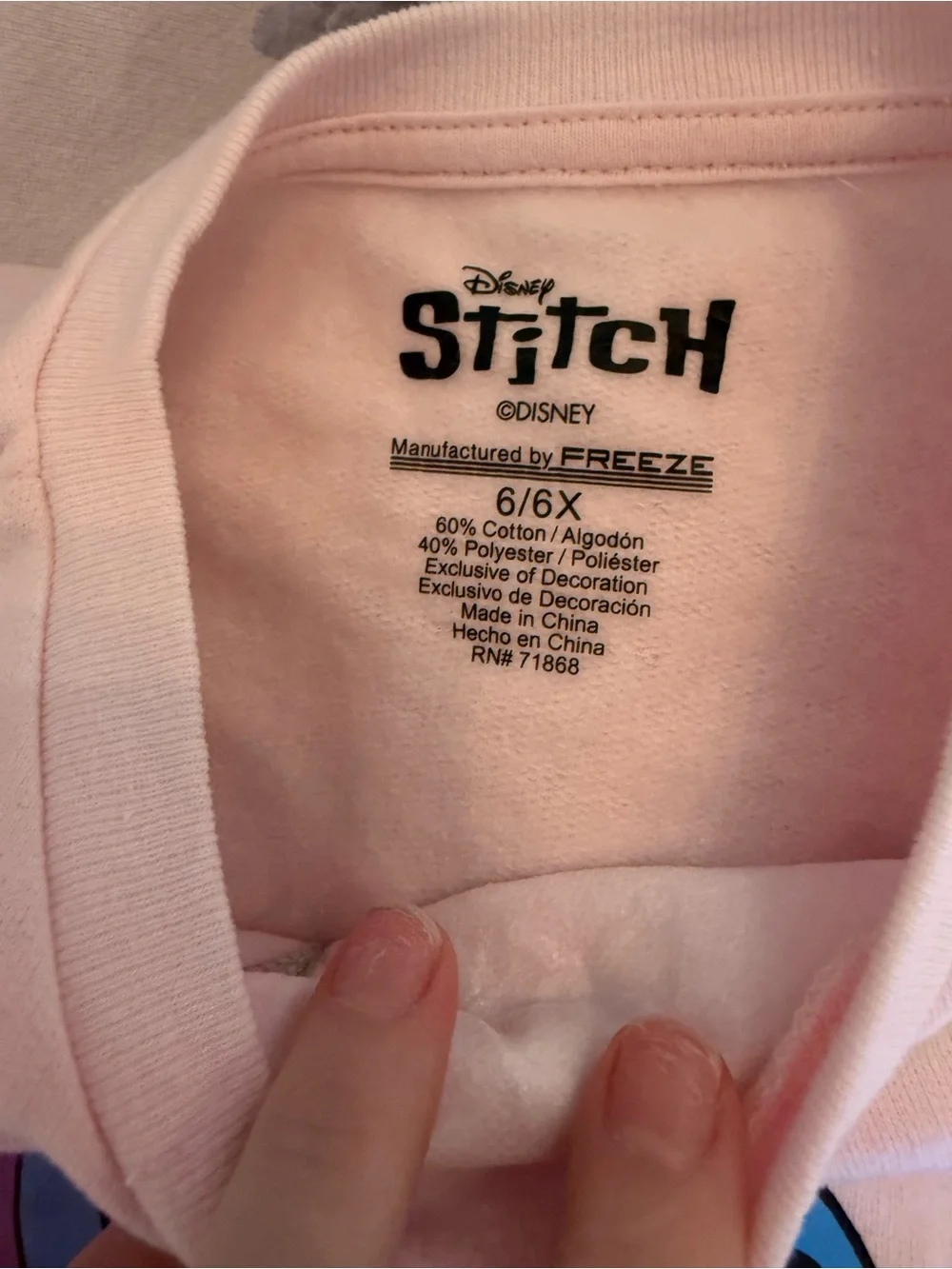Disney Pink Stitch Space-Print Pajama Set
